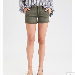 American Eagle Midi Khaki Shorts